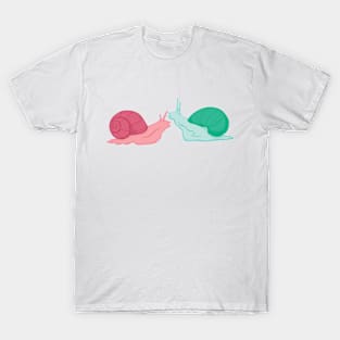 Pink and Green Snails T-Shirt